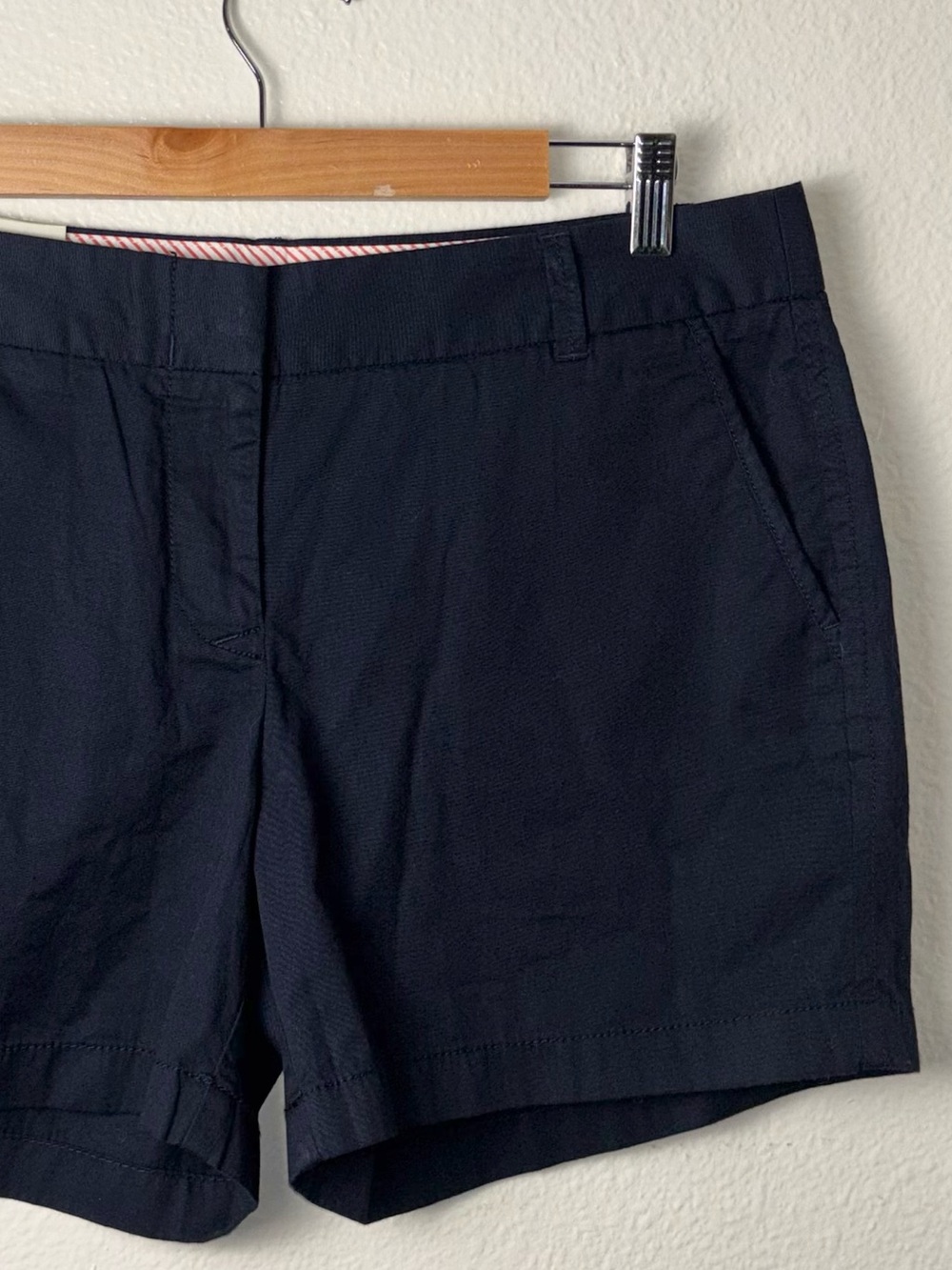 NWT J. Crew City Fit Chino Shorts Navy Blue 100% cotton 5" inseam women's 10 - Picture 5 of 15